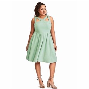 Torrid Green Cross Front Dress